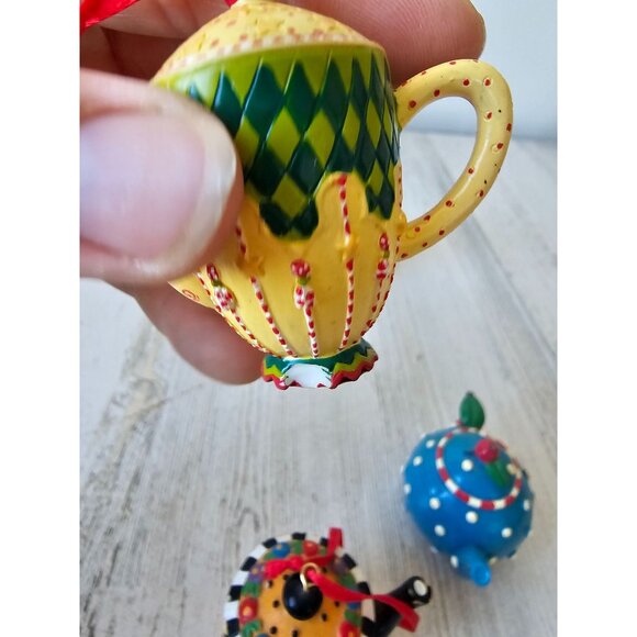 Me ink teapot as is ornament set Xmas tree - Picture 10 of 16